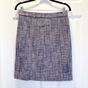 J.Crew No. 2 Purple Multi-Color Tweed Pencil Skirt